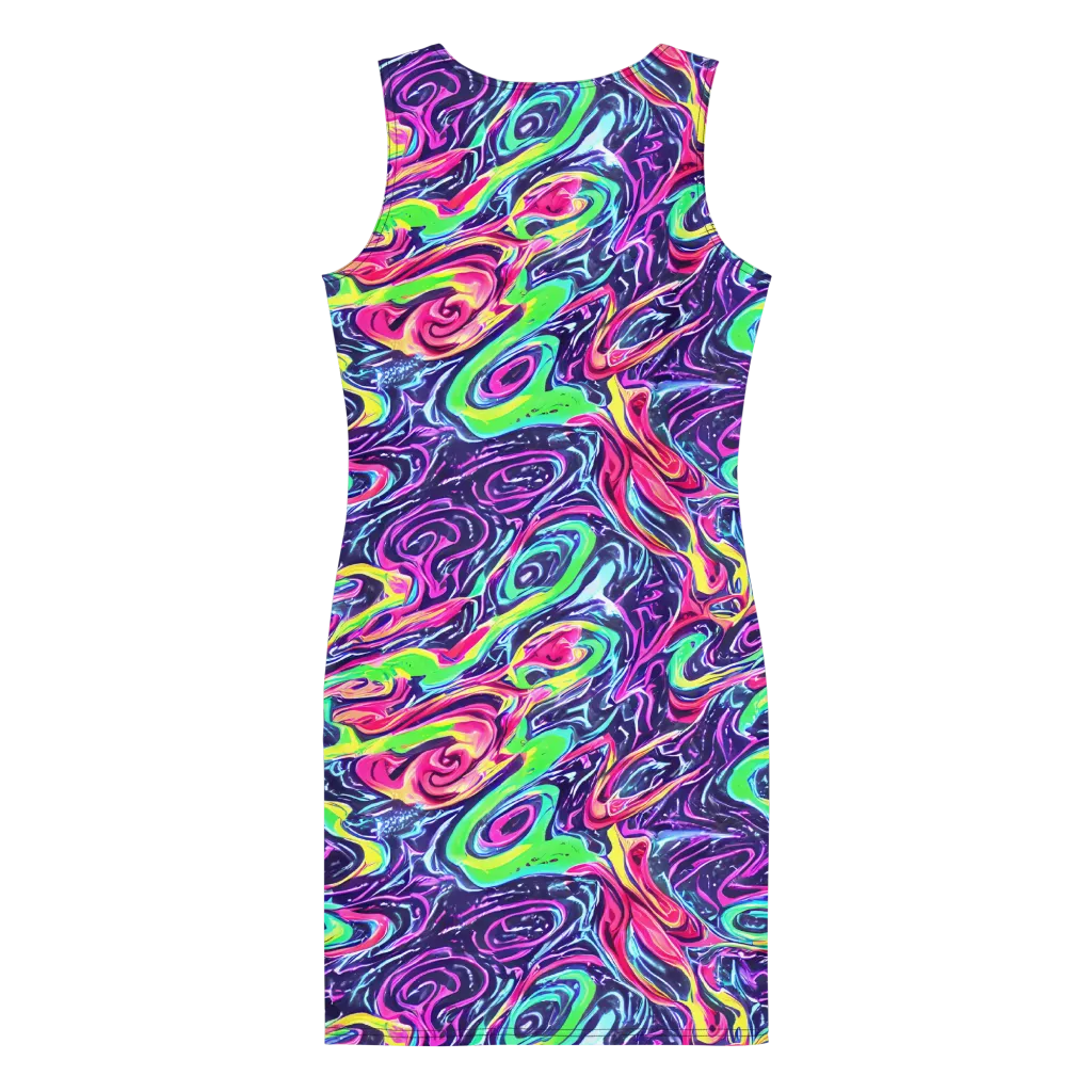 The Color Spiral on Bodycon Dress — Back