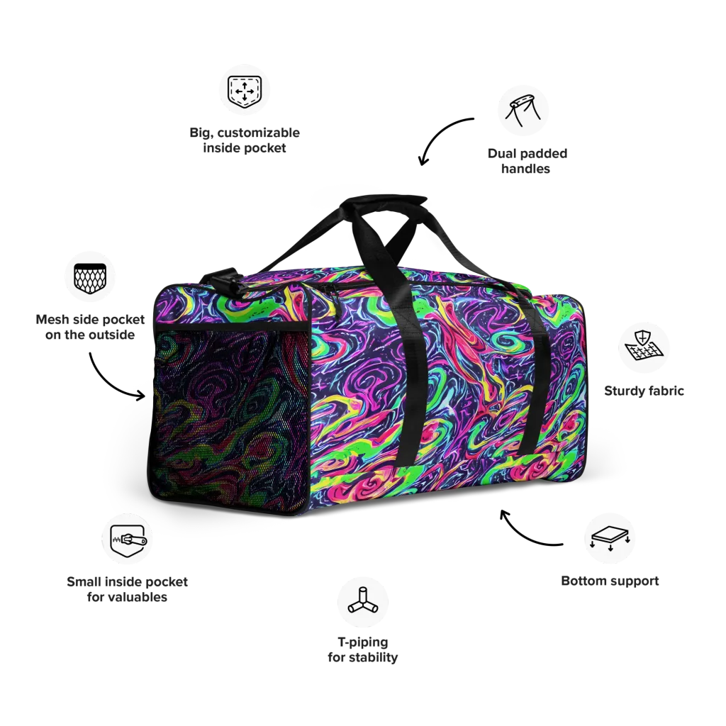 The Color Spiral on Duffle Bag — Right Front