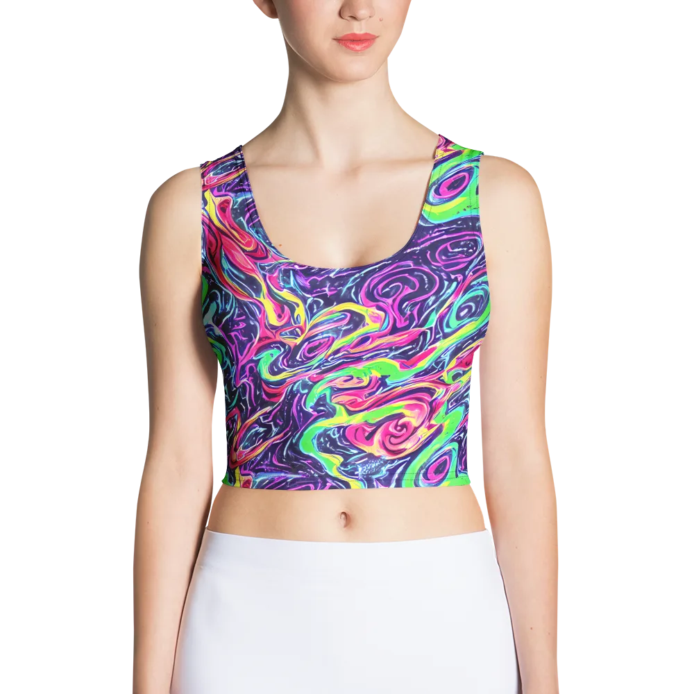 The Color Spiral on Crop Top — Front