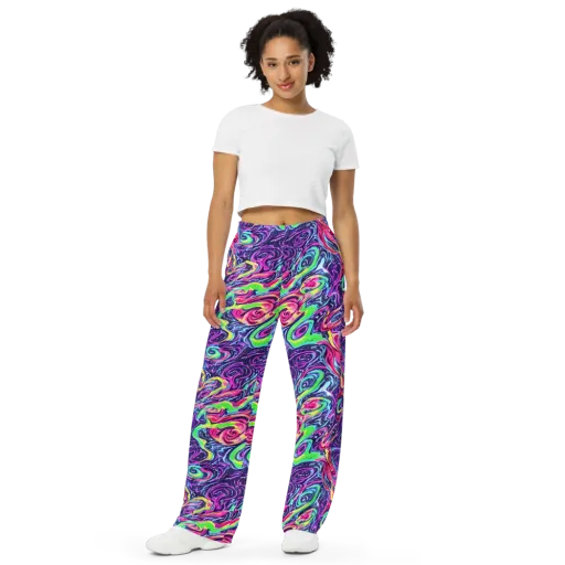 The Color Spiral on a Wide-Leg Pants