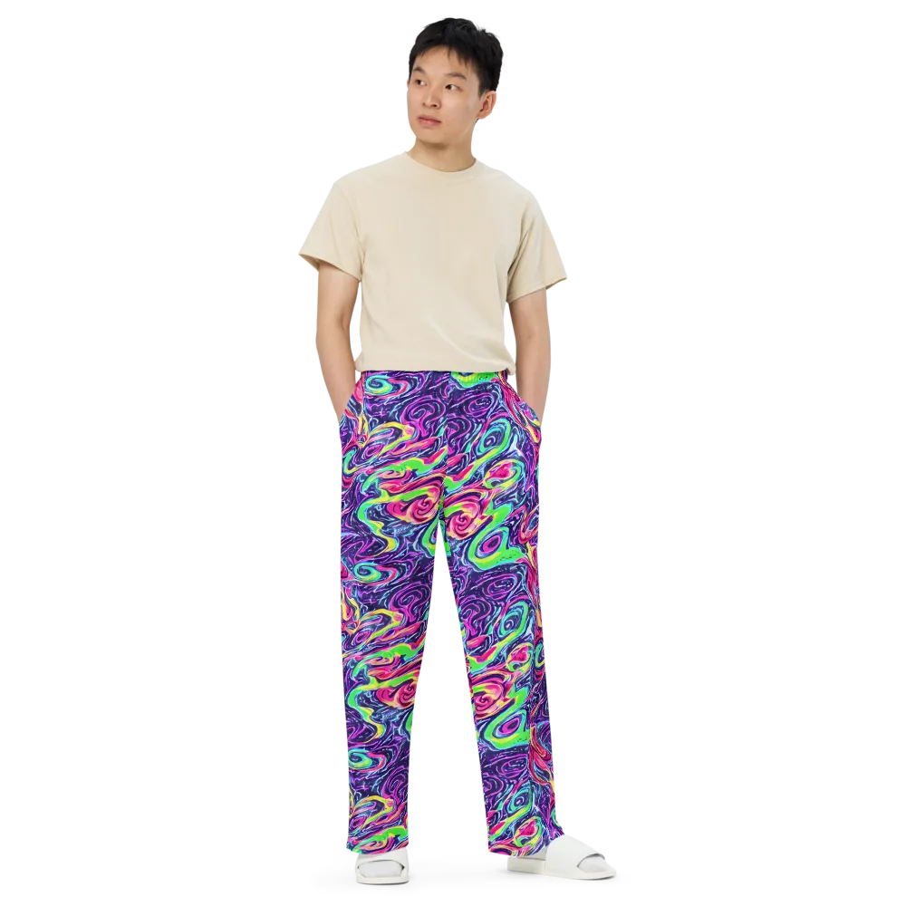 The Color Spiral on Wide-Leg Pants — Front