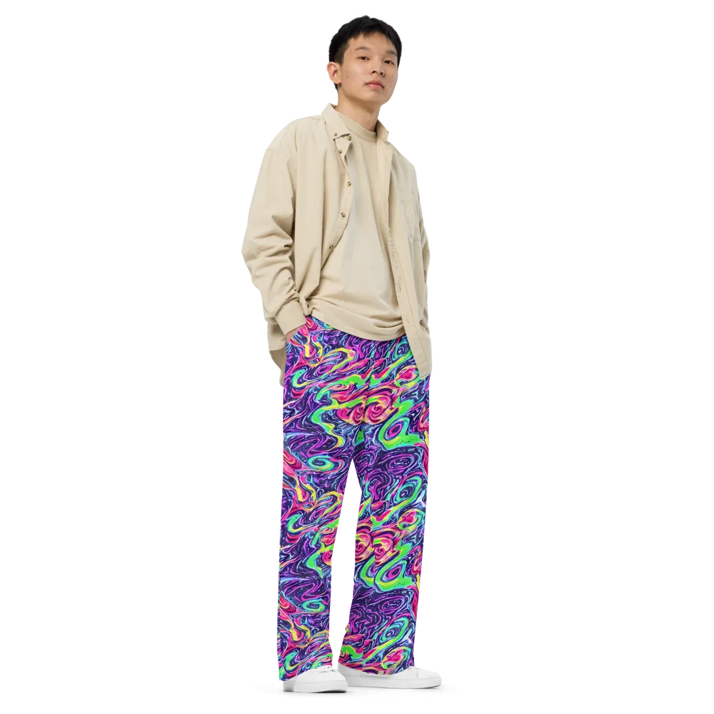 The Color Spiral on Wide-Leg Pants — Right Front