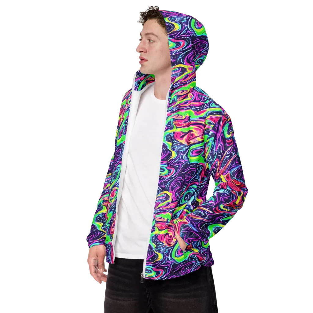The Color Spiral on Men's Windbreaker — Left Front