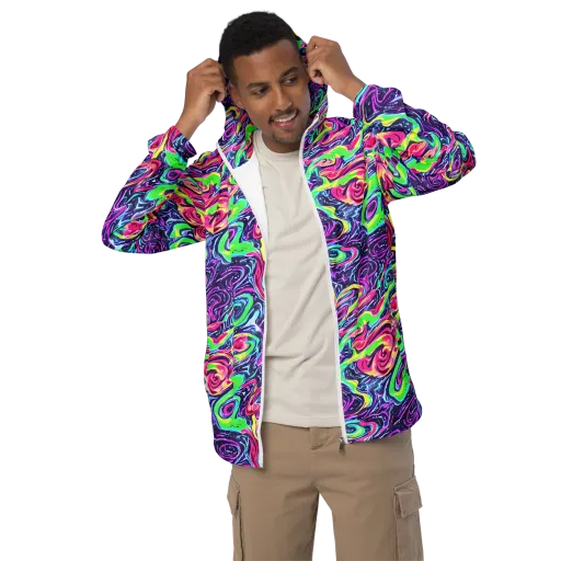 The Color Spiral on a Men's Windbreaker