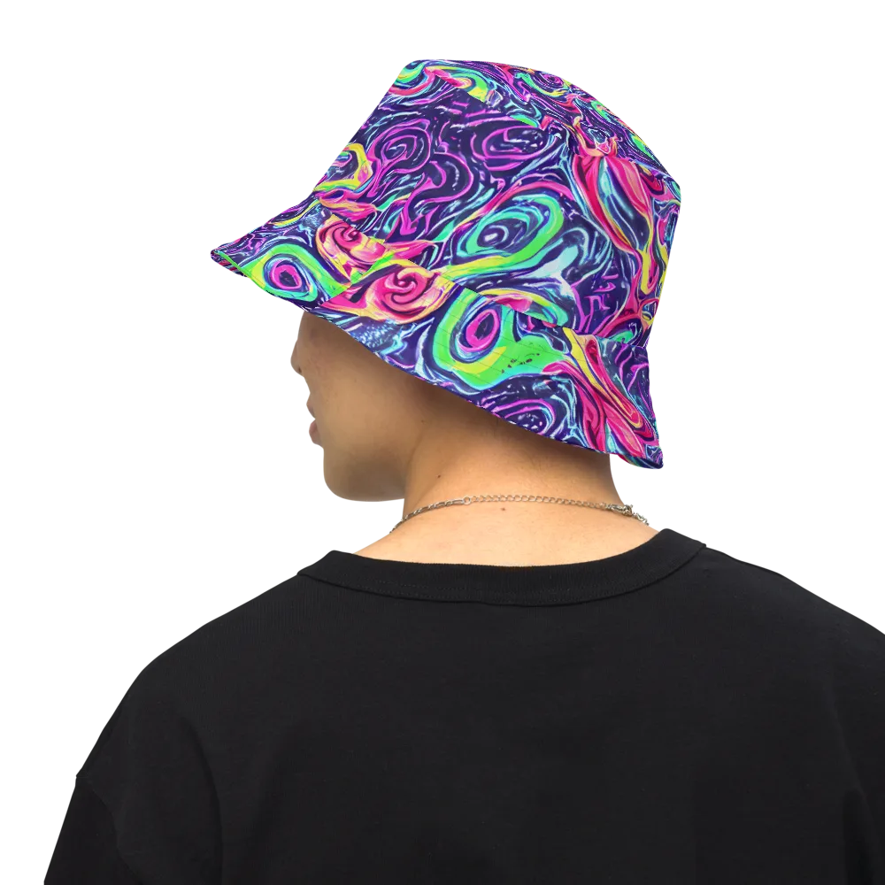 The Color Spiral on Reversible Bucket Hat — Back Inside