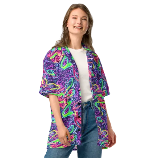 The Color Spiral on a Button Shirt