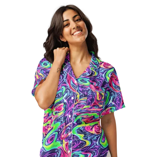 The Color Spiral on a Women's Short Sleeve Pajama Top