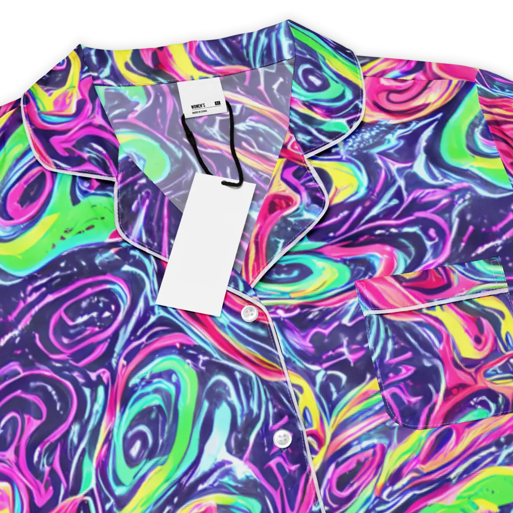 The Color Spiral on Women's Short Sleeve Pajama Top — Product details