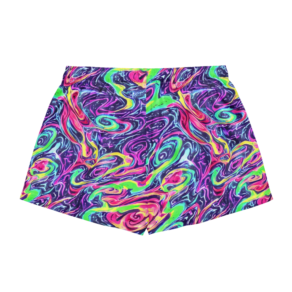 The Color Spiral on Women's Pajama Shorts — Back