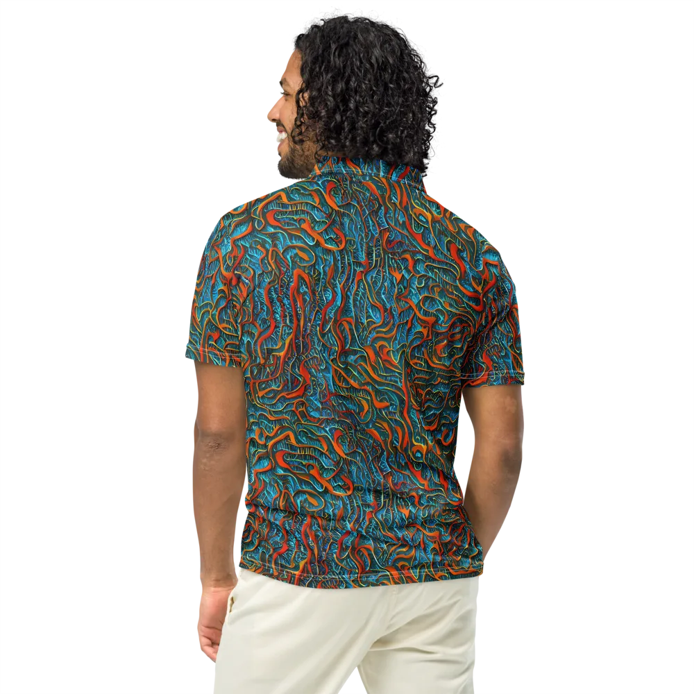 Inferno Aquatic on Men's Slim Fit Polo Shirt — Back