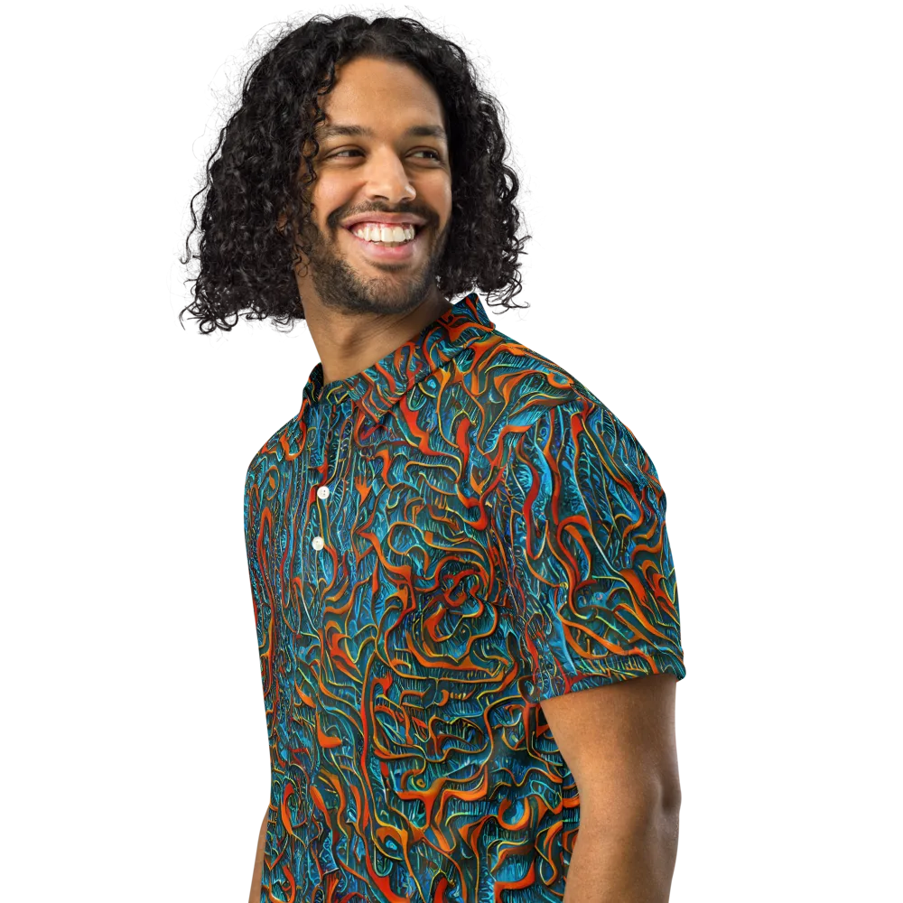 Inferno Aquatic on Men's Slim Fit Polo Shirt — Left Front