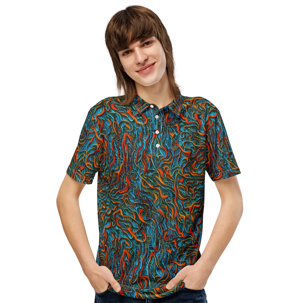 Inferno Aquatic on Men's Slim Fit Polo Shirt — Front