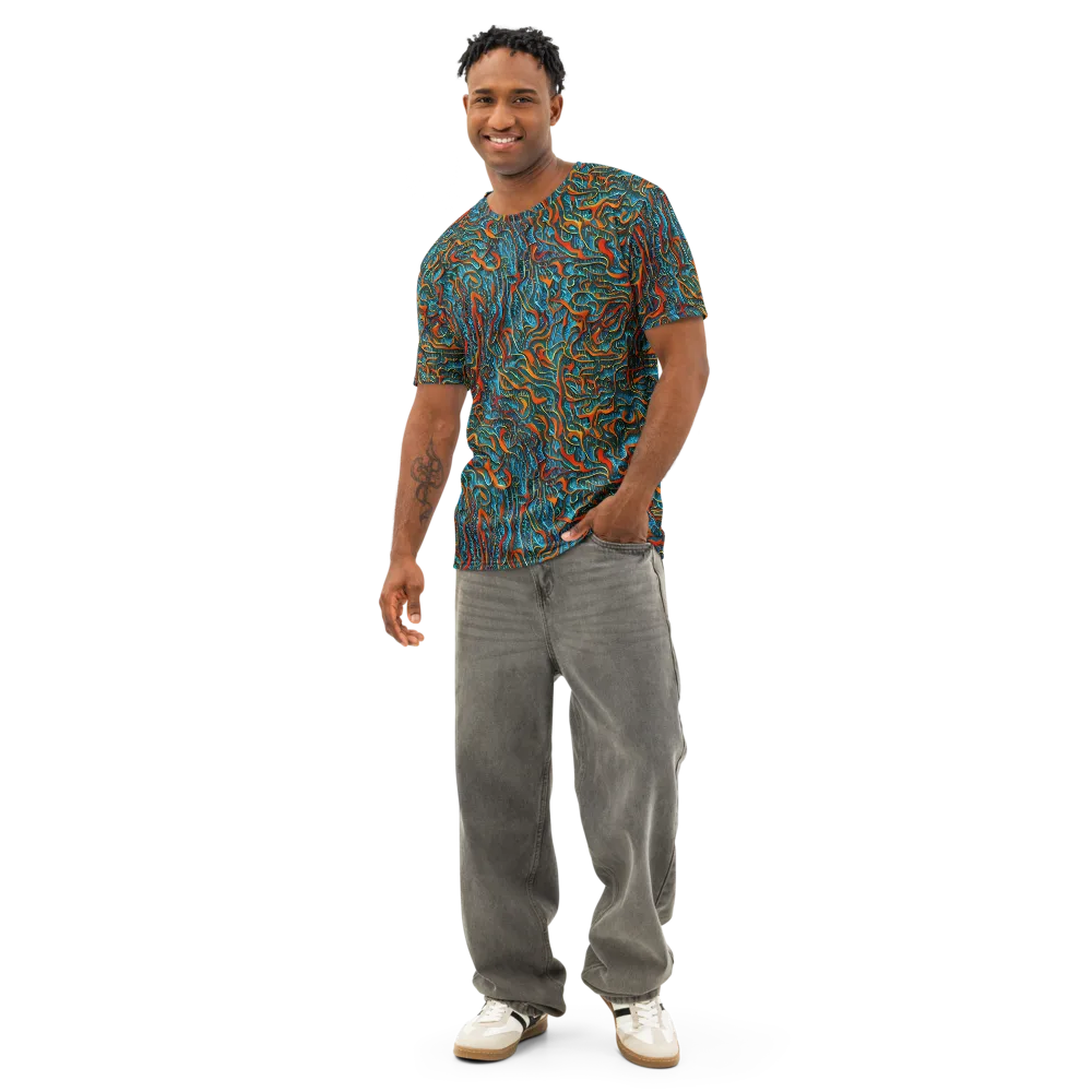 Inferno Aquatic on Men's Cotton Crew Neck T-Shirt — Front