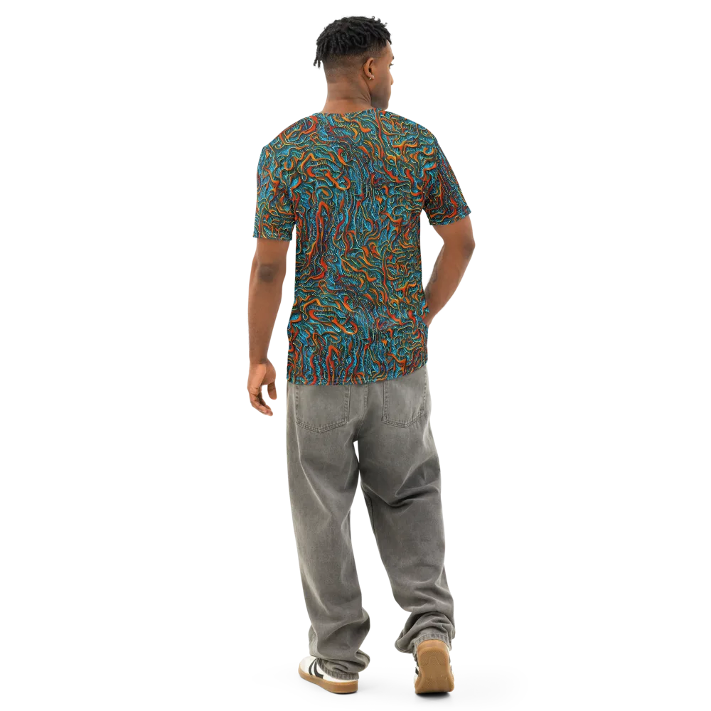 Inferno Aquatic on Men's Cotton Crew Neck T-Shirt — Back