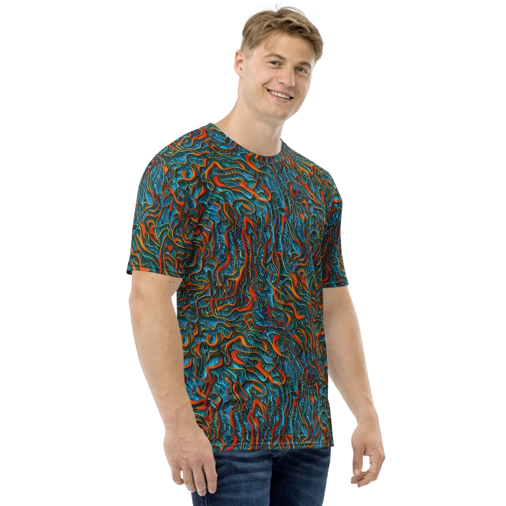 Inferno Aquatic on Men's Crew Neck T-Shirt — Right