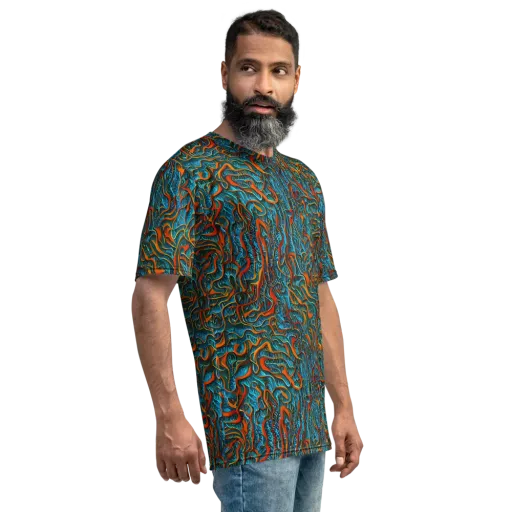 Inferno Aquatic on a Men's Crew Neck T-Shirt