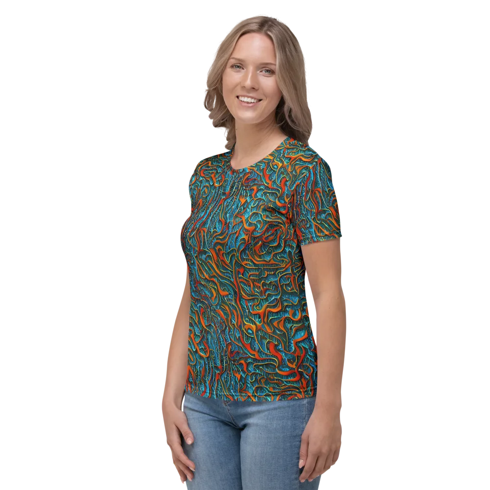 Inferno Aquatic on Women's Crew Neck T-Shirt — Left
