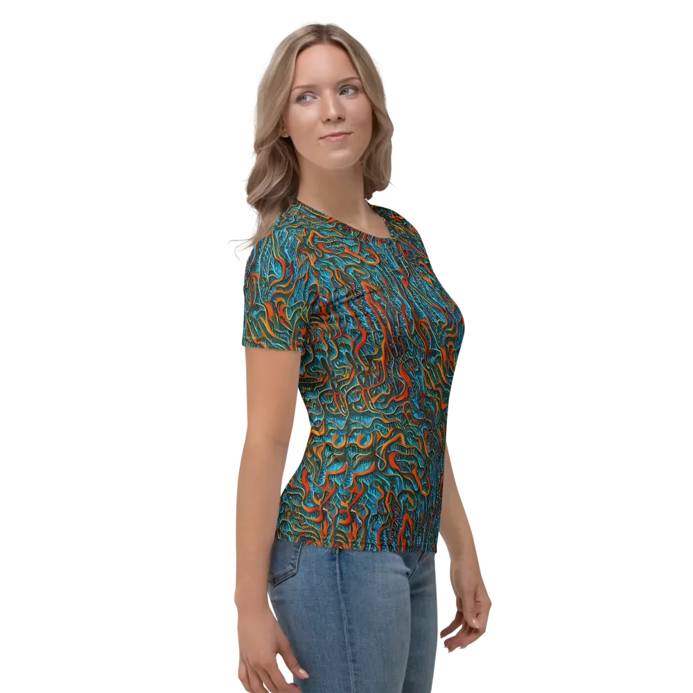 Inferno Aquatic on Women's Crew Neck T-Shirt — Right