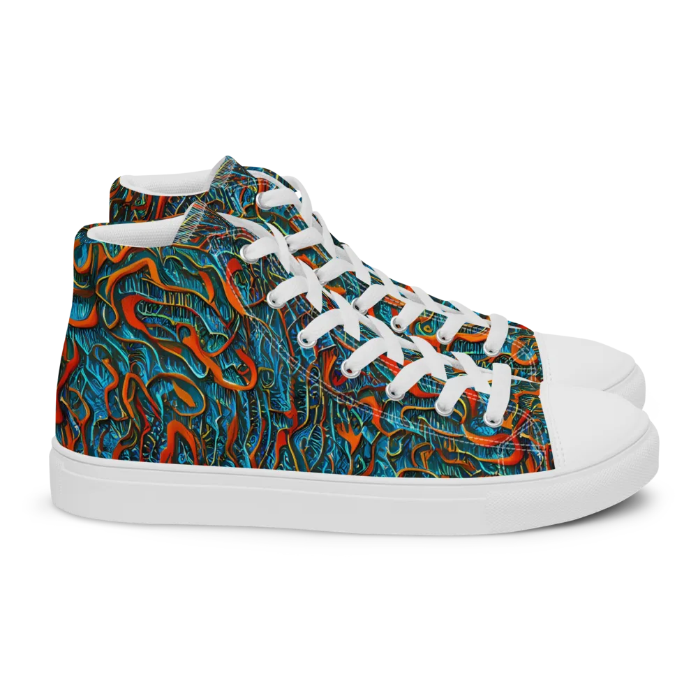 Inferno Aquatic on Women's High Top Canvas Shoes — Right