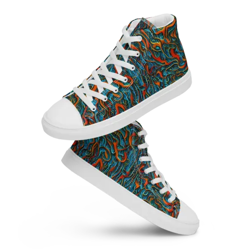 Inferno Aquatic on a Women's High Top Canvas Shoes