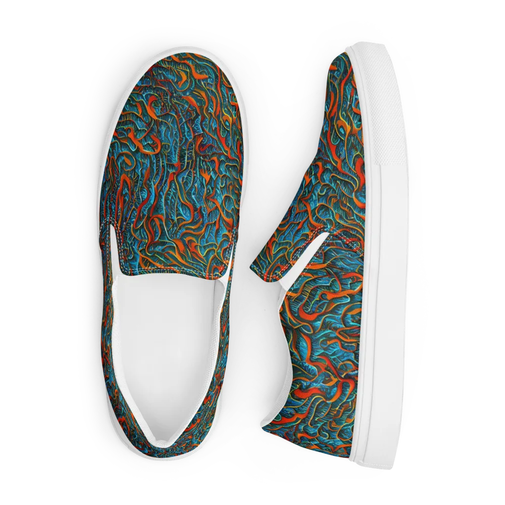 Inferno Aquatic on Men's Slip-On Canvas Shoes — Front