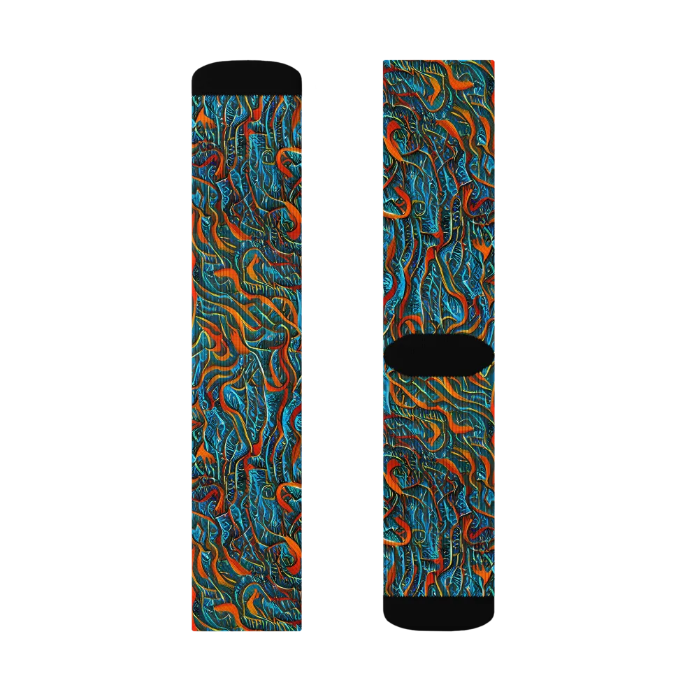 Inferno Aquatic on Socks — Right Sock