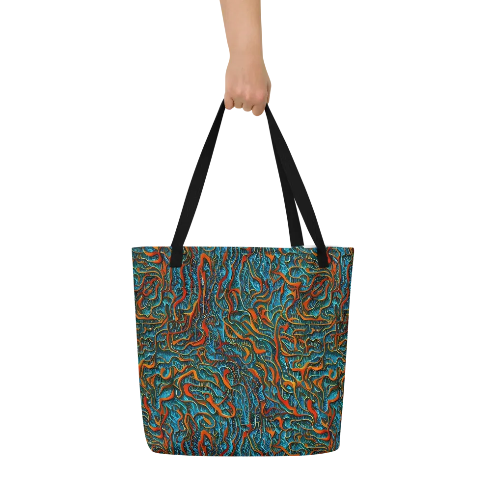 Inferno Aquatic on Large Tote Bag W/ Pocket — Front