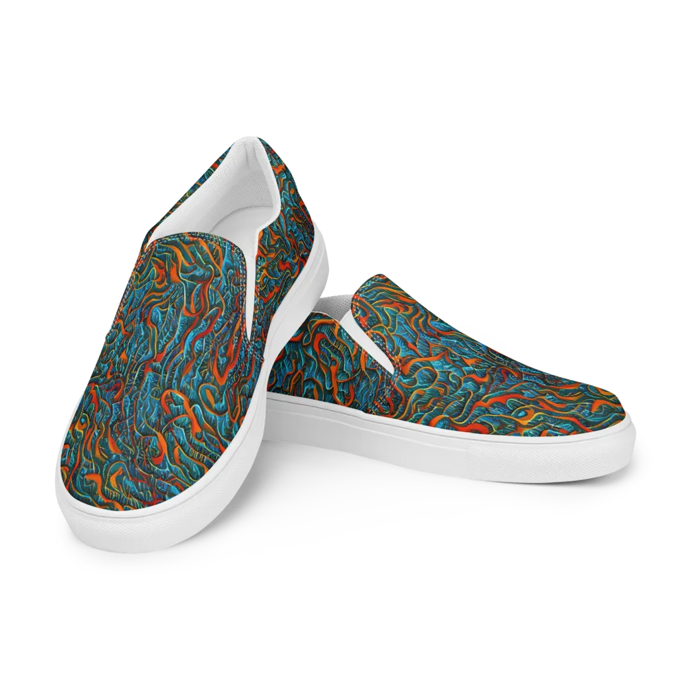 Inferno Aquatic on Women's Slip-On Canvas Shoes — Left Front