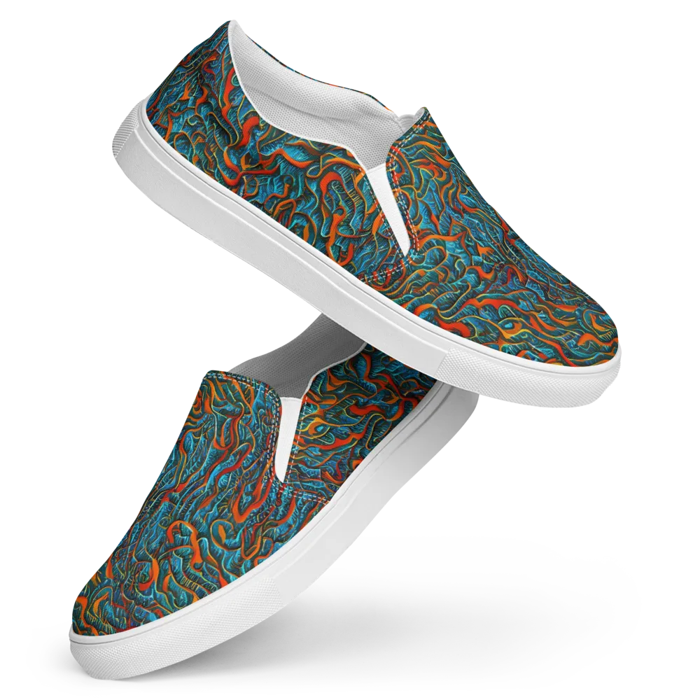 Inferno Aquatic on Women's Slip-On Canvas Shoes — Front