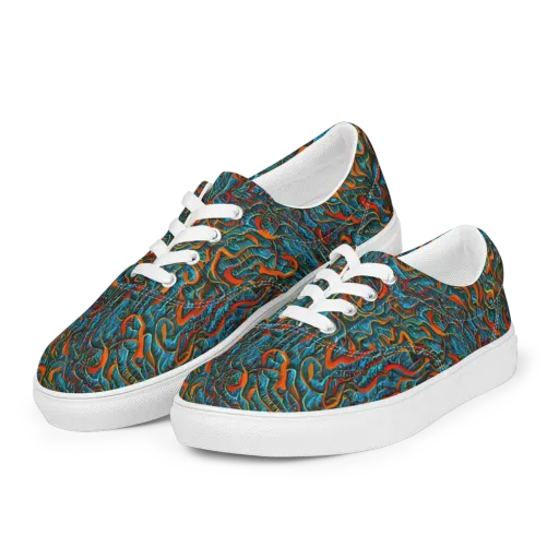 Inferno Aquatic on a Men's Lace-Up Canvas Shoes