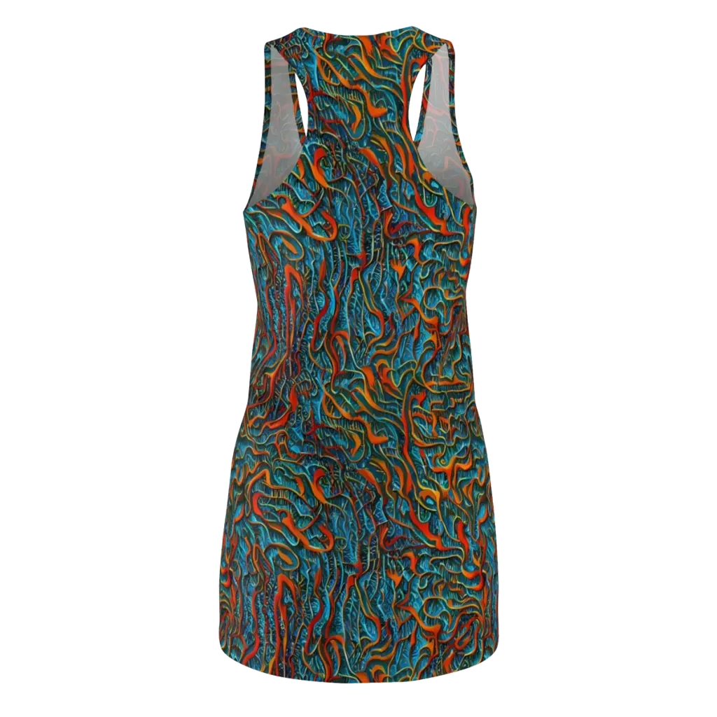 Inferno Aquatic on Racerback Dress — Back