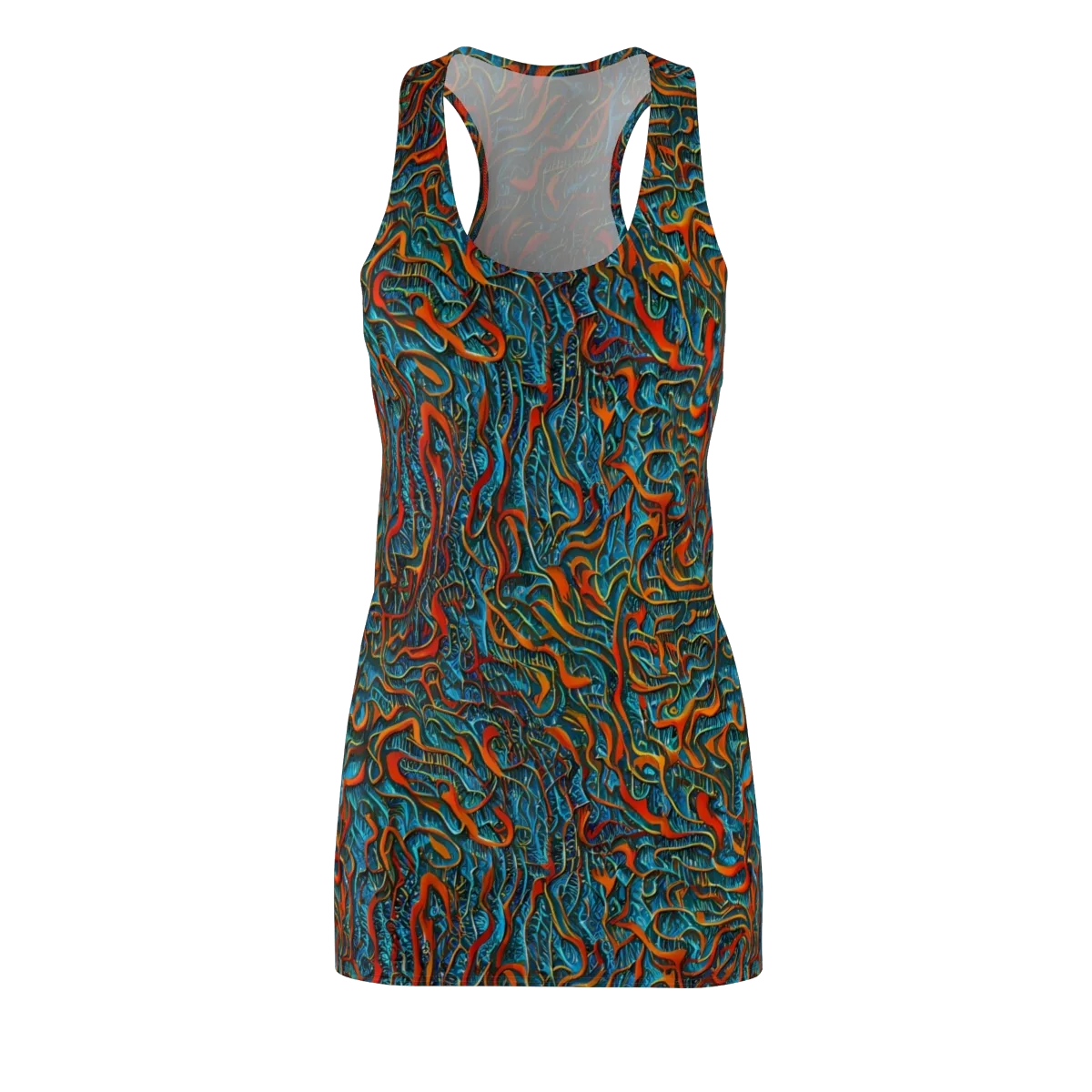 Inferno Aquatic on Racerback Dress — Front