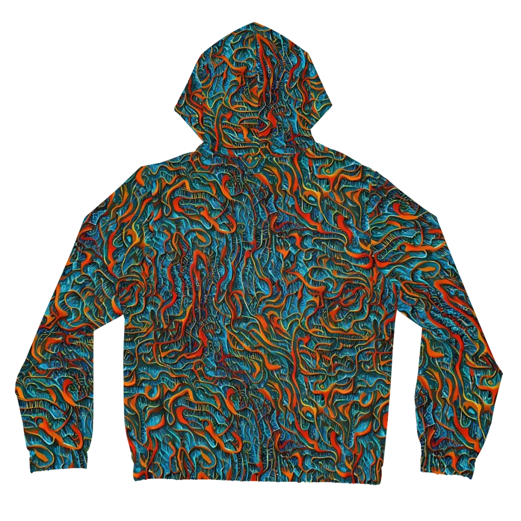 Inferno Aquatic on Women's Full-Zip Hoodie — Back