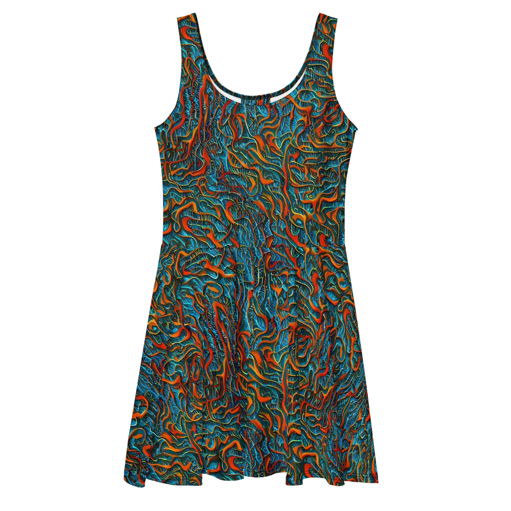 Inferno Aquatic on Skater Dress — Front