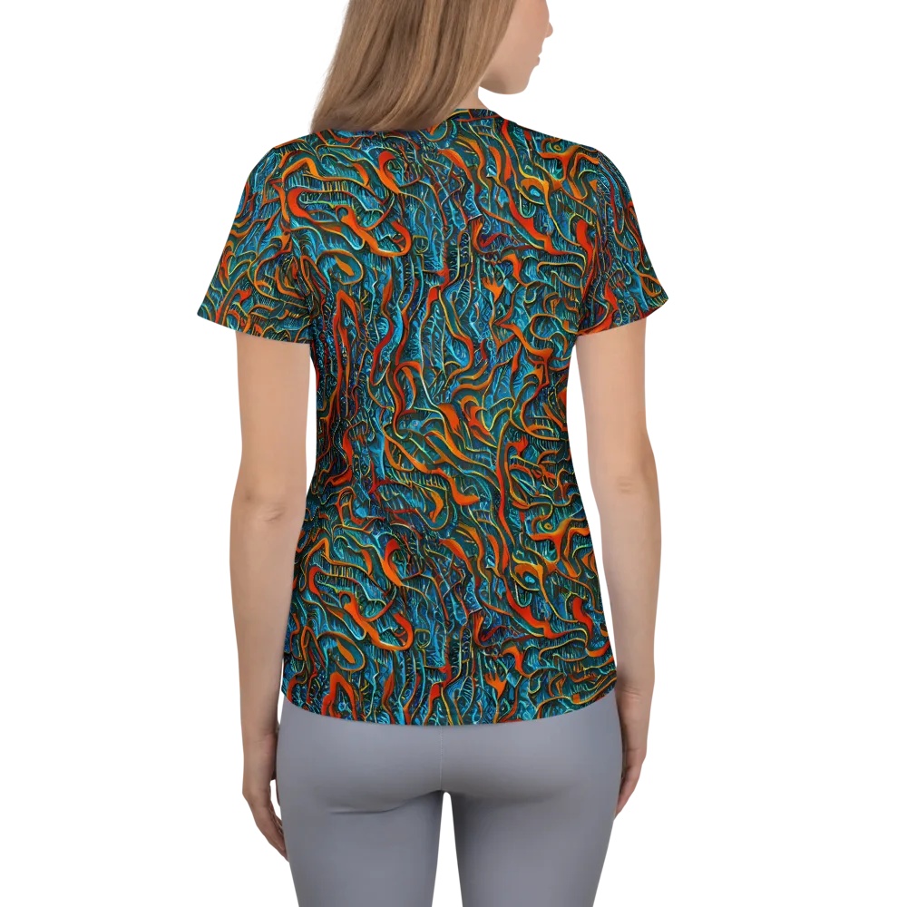 Inferno Aquatic on Women's Athletic T-Shirt — Back