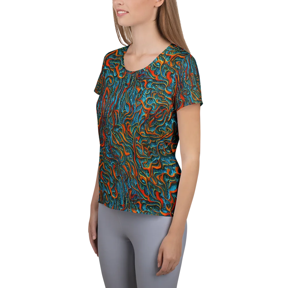 Inferno Aquatic on Women's Athletic T-Shirt — Left