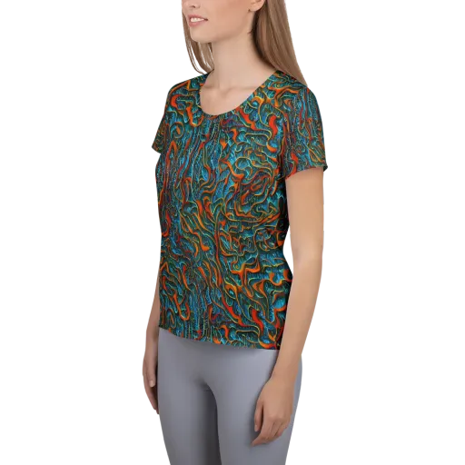 Inferno Aquatic on a Women's Athletic T-Shirt