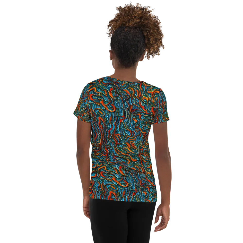 Inferno Aquatic on Women's Athletic T-Shirt — Back