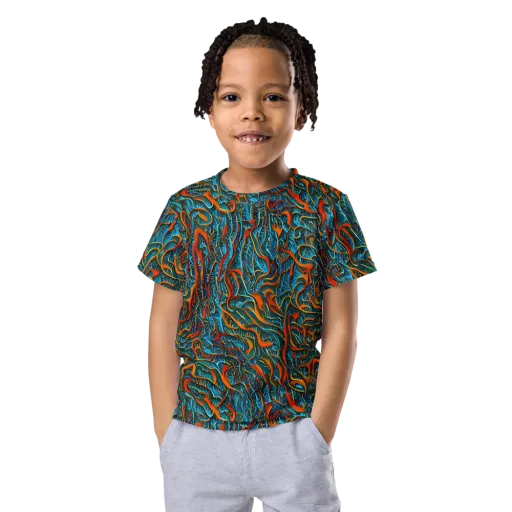 Inferno Aquatic on a Kids Crew Neck T-Shirt