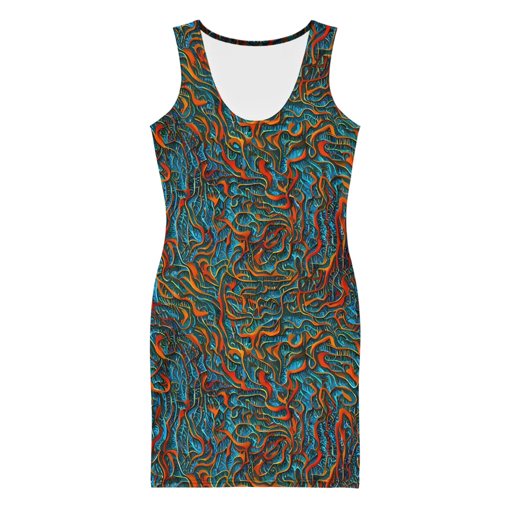 Inferno Aquatic on Bodycon Dress — Front