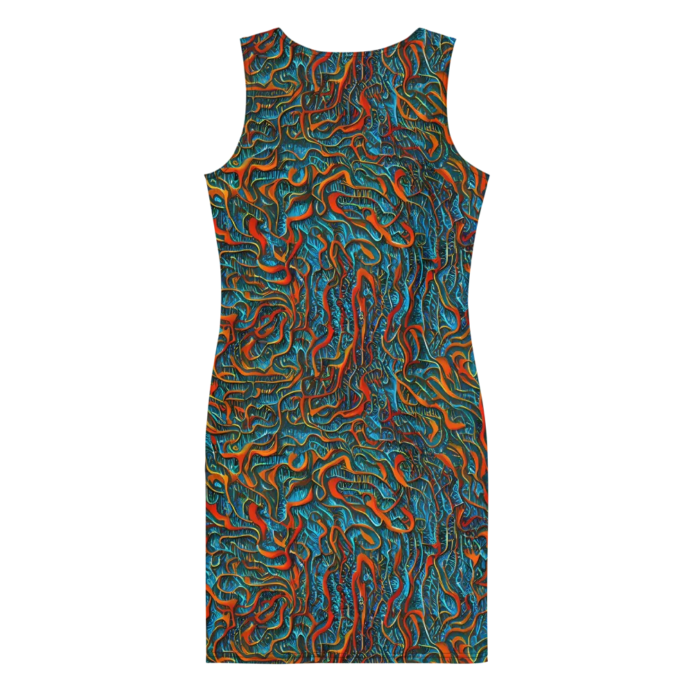 Inferno Aquatic on Bodycon Dress — Back