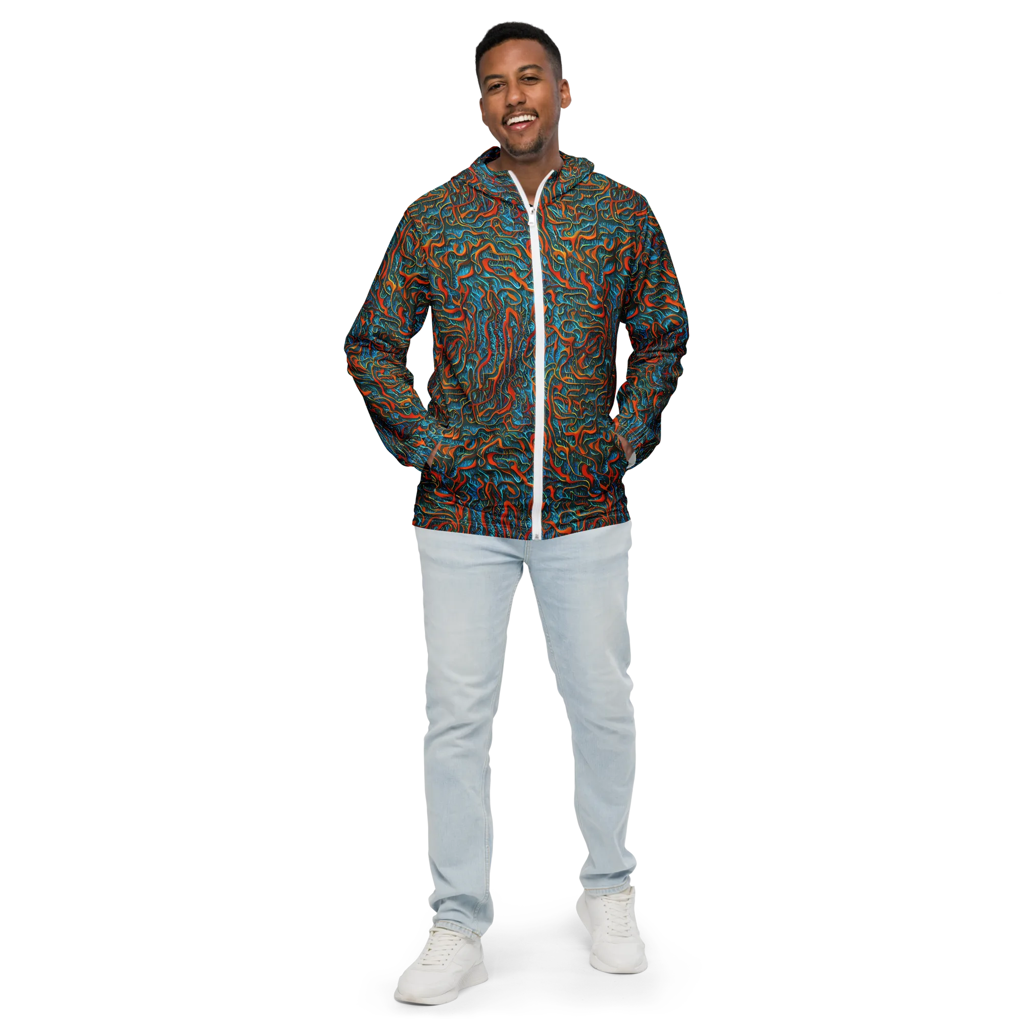 Inferno Aquatic on Men's Windbreaker — Front