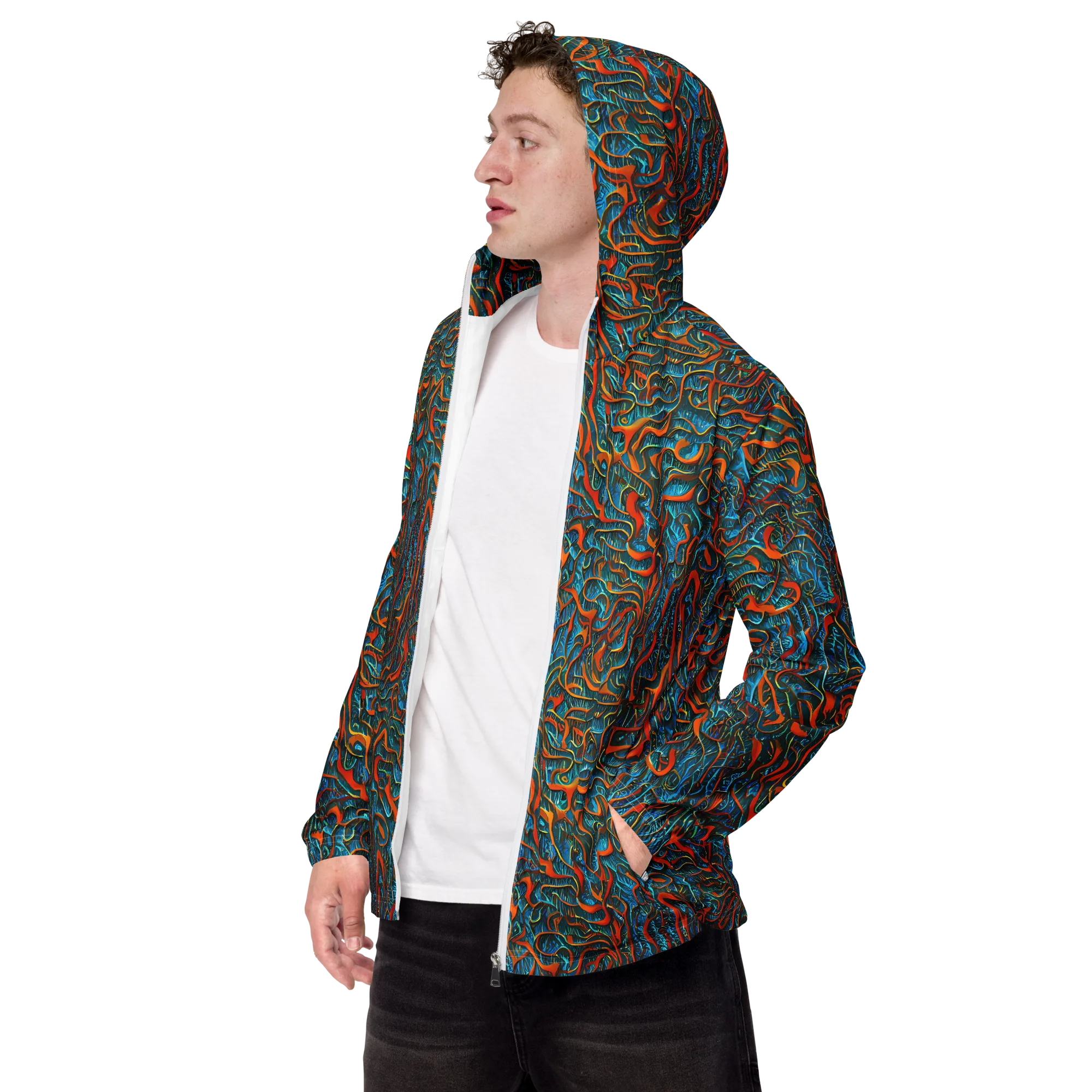 Inferno Aquatic on Men's Windbreaker — Left Front