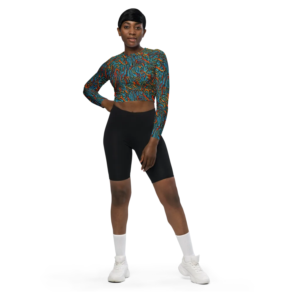 Inferno Aquatic on Long Sleeve Crop Top — Front