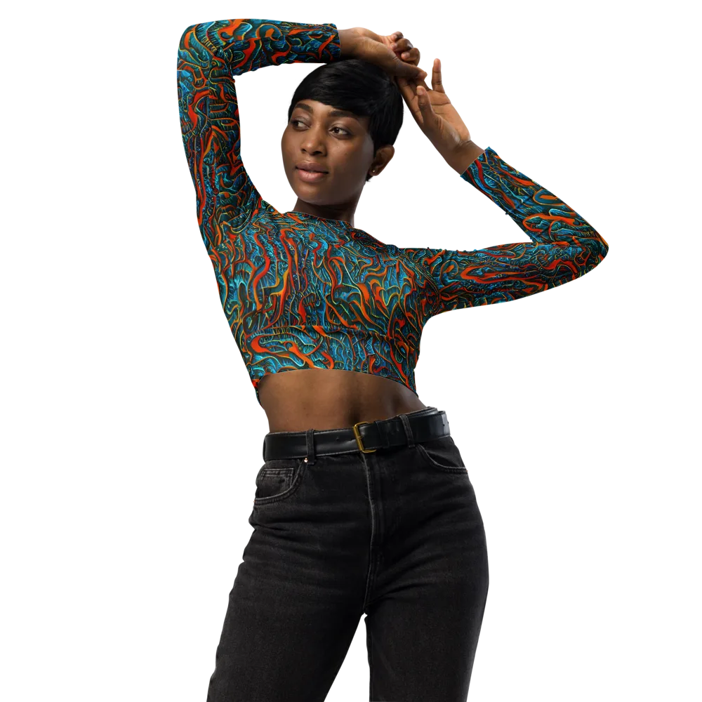Inferno Aquatic on Long Sleeve Crop Top — Front