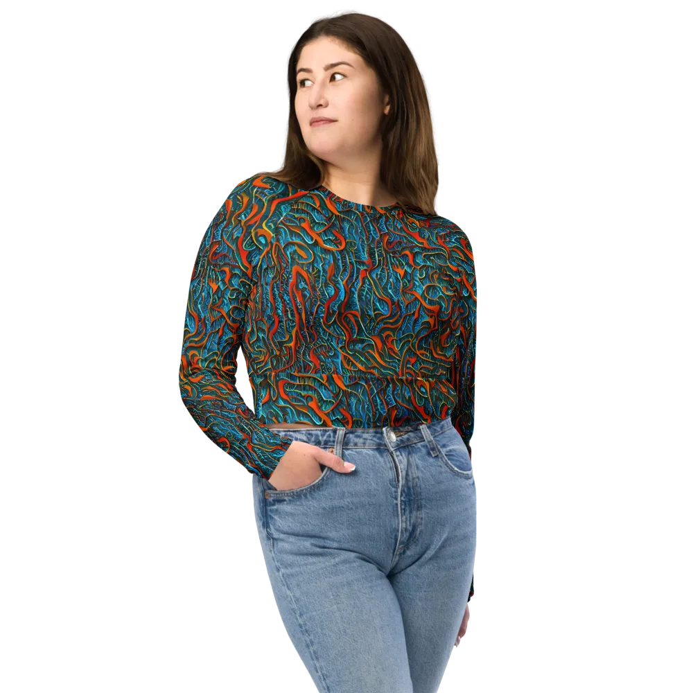 Inferno Aquatic on Long Sleeve Crop Top — Front