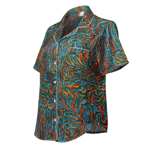 Inferno Aquatic on a Women's Short Sleeve Pajama Top
