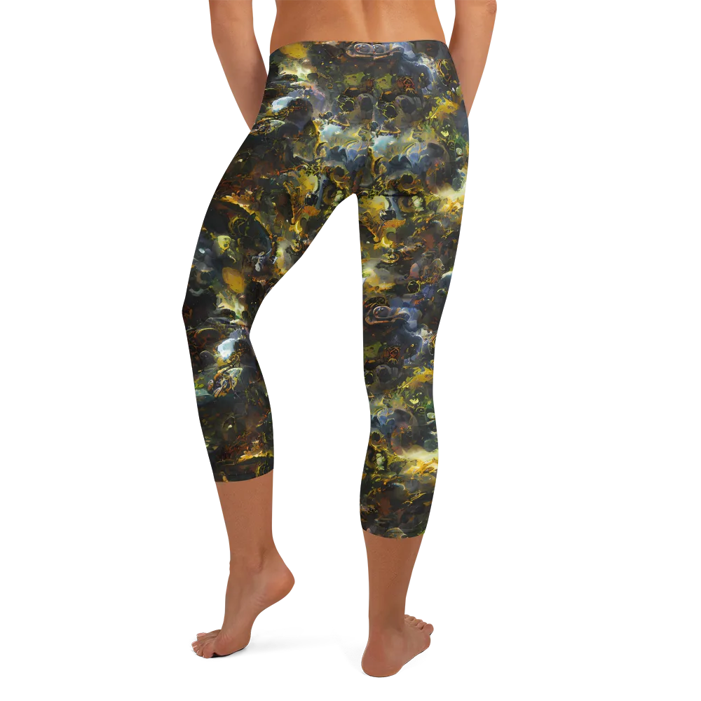 Obsidian Canopy on Capri Leggings — Back