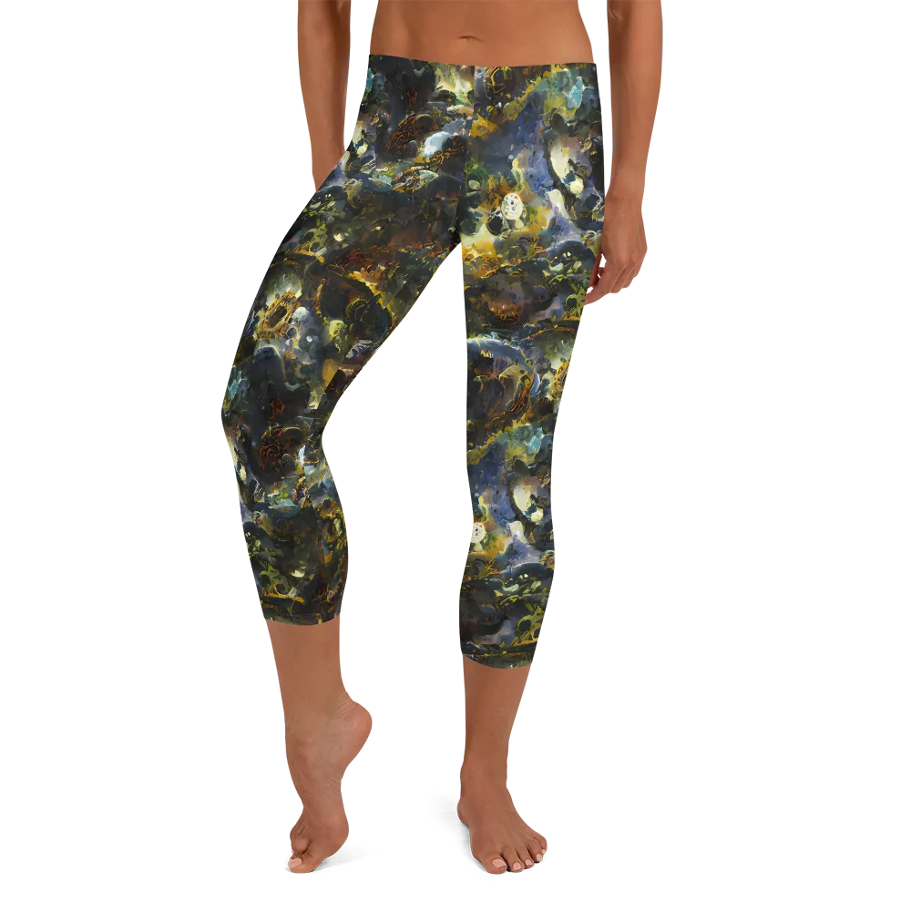 Obsidian Canopy on Capri Leggings — Front