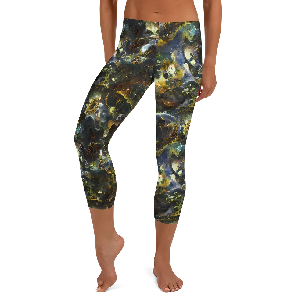 Obsidian Canopy on Capri Leggings — Front